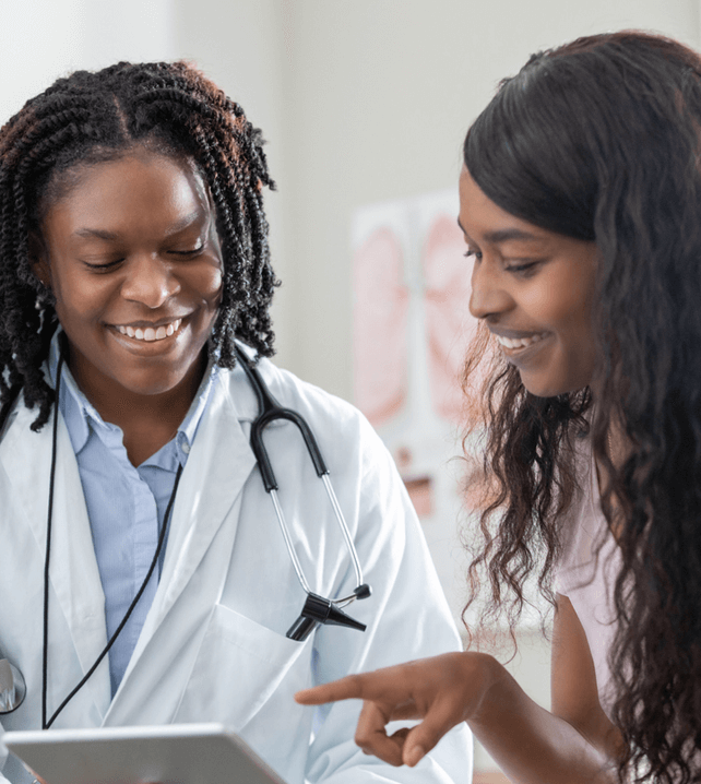 primary care doctor talking to a patient